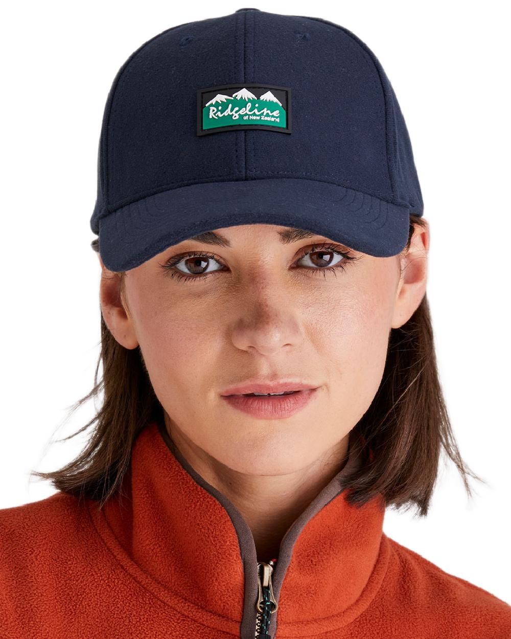 Navy Coloured Ridgeline Monsoon Classic Cap on white background #colour_navy