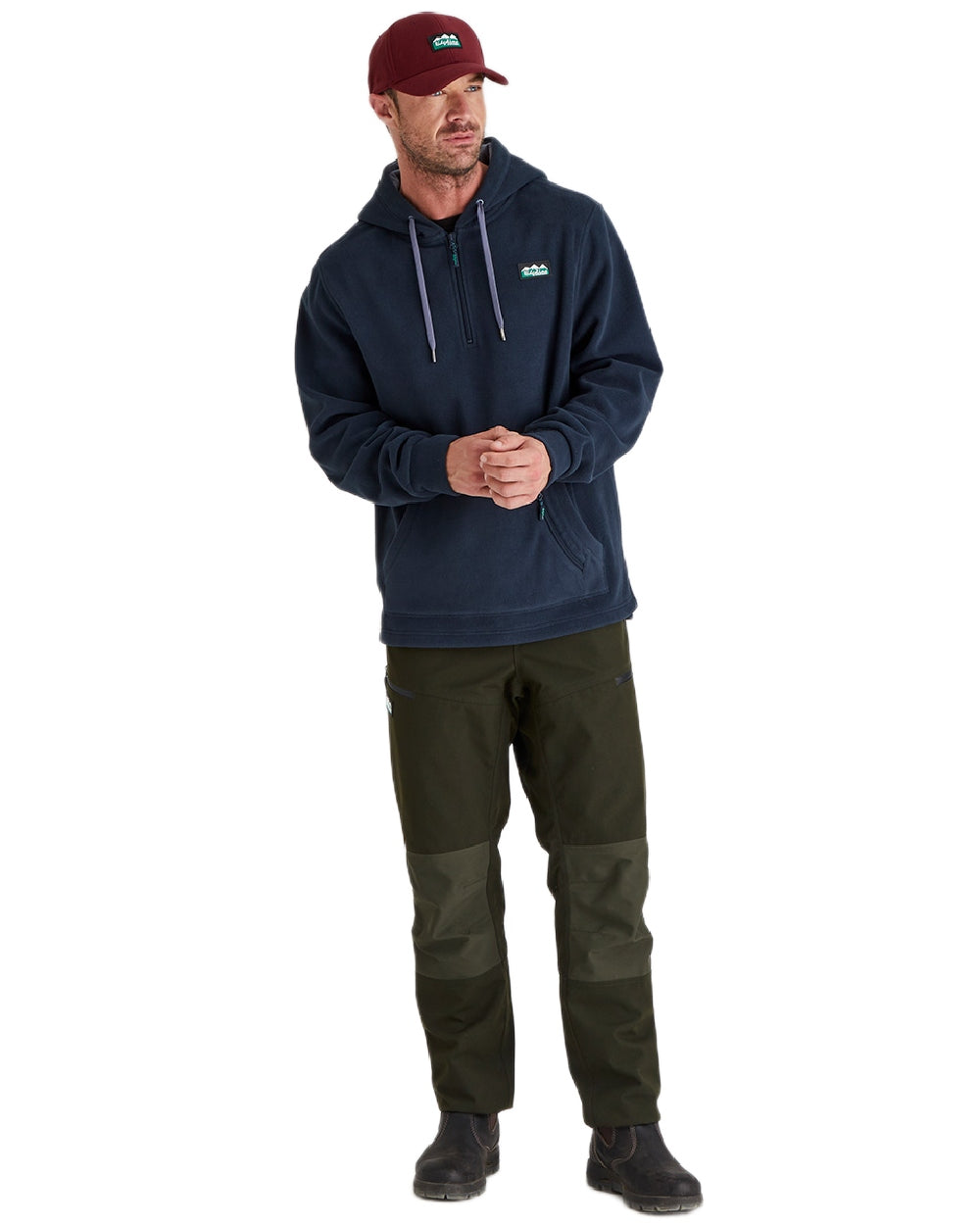 Winter Berry Coloured Ridgeline Monsoon Classic Cap on white background #colour_winter-berry
