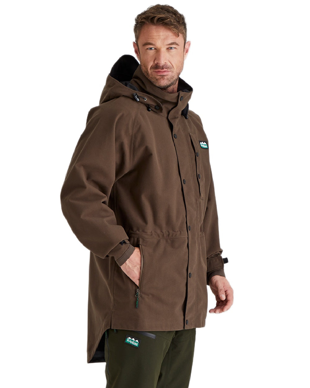 Bark Coloured Ridgeline Monsoon Classic Jacket On A White Background #colour_bark