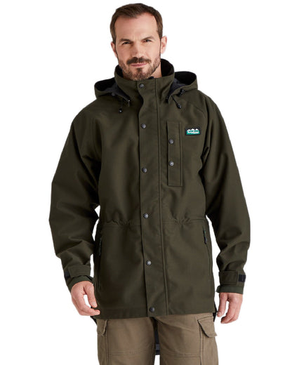 Deep Forest Coloured Ridgeline Monsoon Classic Jacket On A White Background #colour_deep-forest