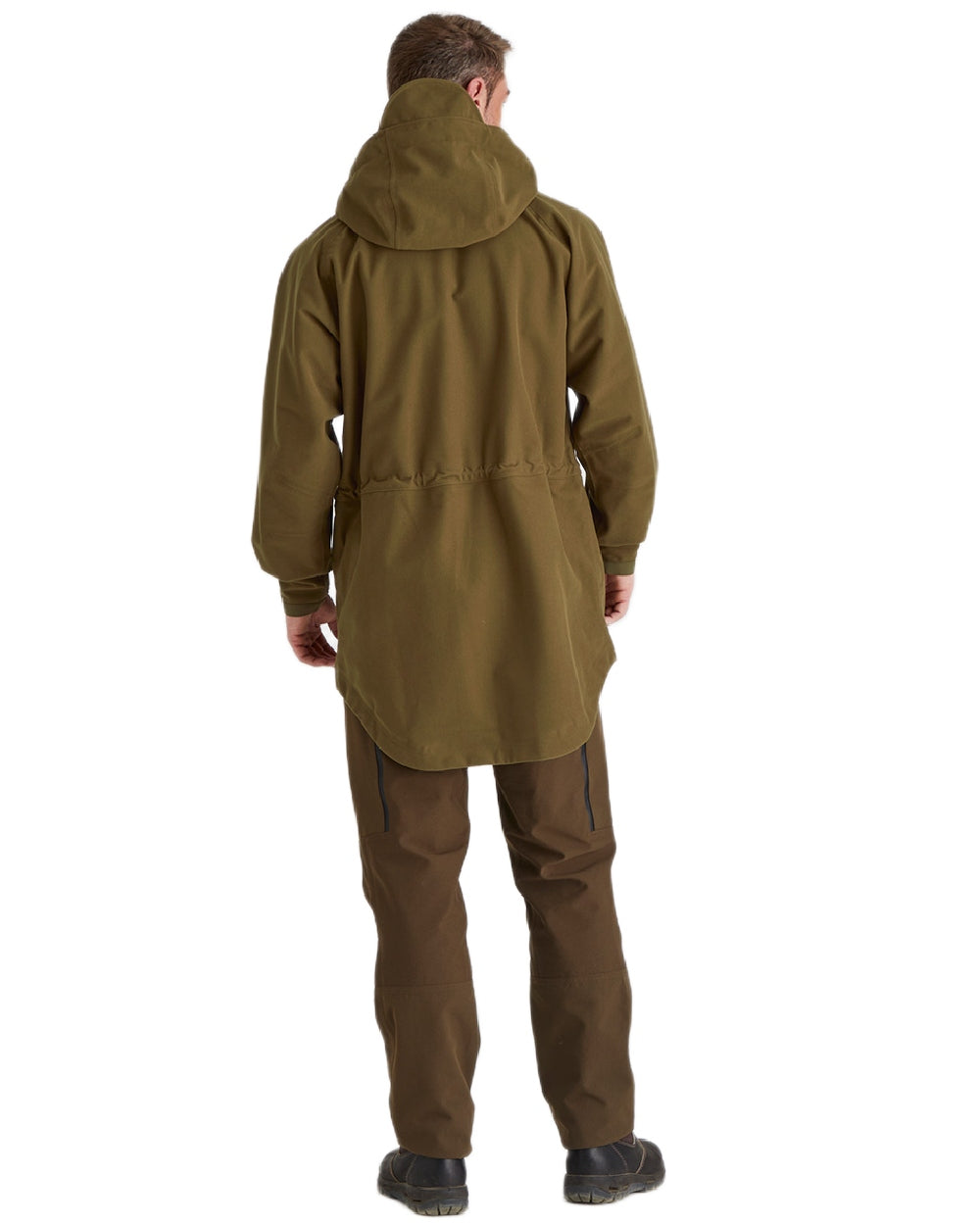 Teak coloured Monsoon Classic Waterproof Jacket on white background #colour_teak