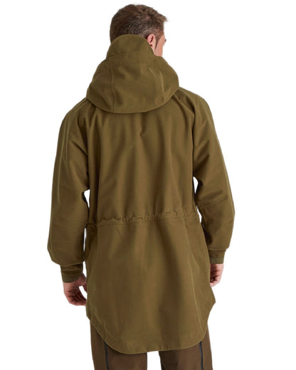 Teak coloured Monsoon Classic Waterproof Jacket on white background #colour_teak