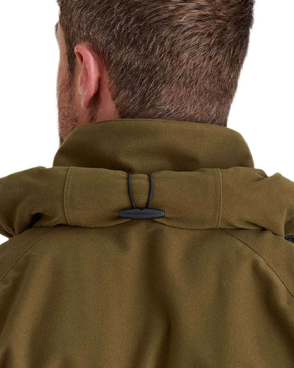Teak coloured Monsoon Classic Waterproof Jacket on white background #colour_teak