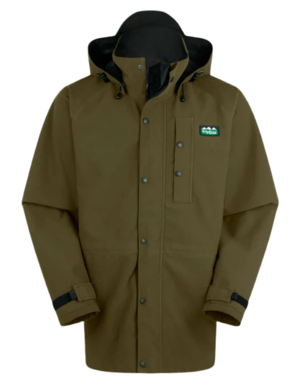 Teak coloured Monsoon Classic Waterproof Jacket on white background #colour_teak