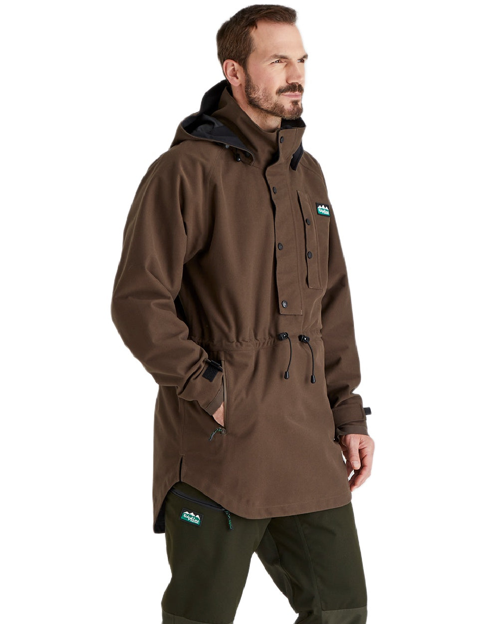Bark Coloured Ridgeline Monsoon Classic Waterproof Smock on white background #colour_bark