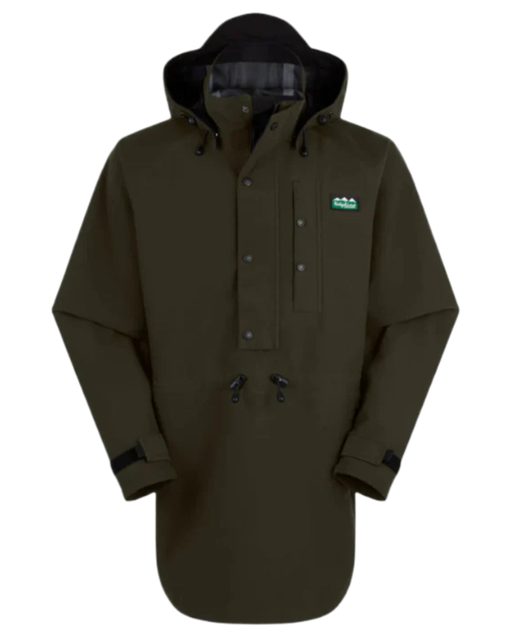 Deep Forest Coloured Ridgeline Monsoon Classic Waterproof Smock on white background #colour_deep-forest