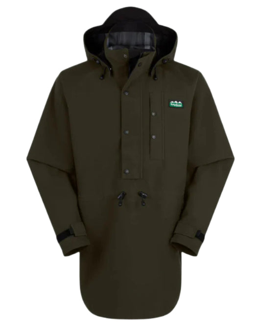 Deep Forest Coloured Ridgeline Monsoon Classic Waterproof Smock on white background #colour_deep-forest