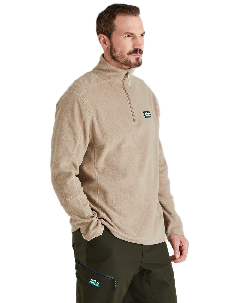 Roasted Cashew Coloured Ridgeline Narvik Fleece on white background #colour_roasted-cashew