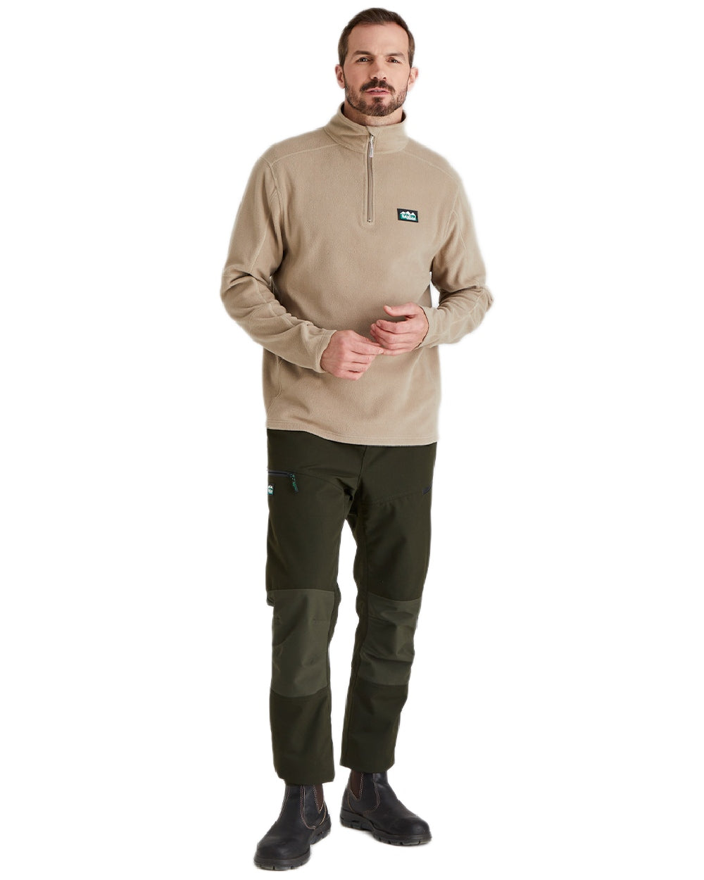 Roasted Cashew Coloured Ridgeline Narvik Fleece on white background #colour_roasted-cashew