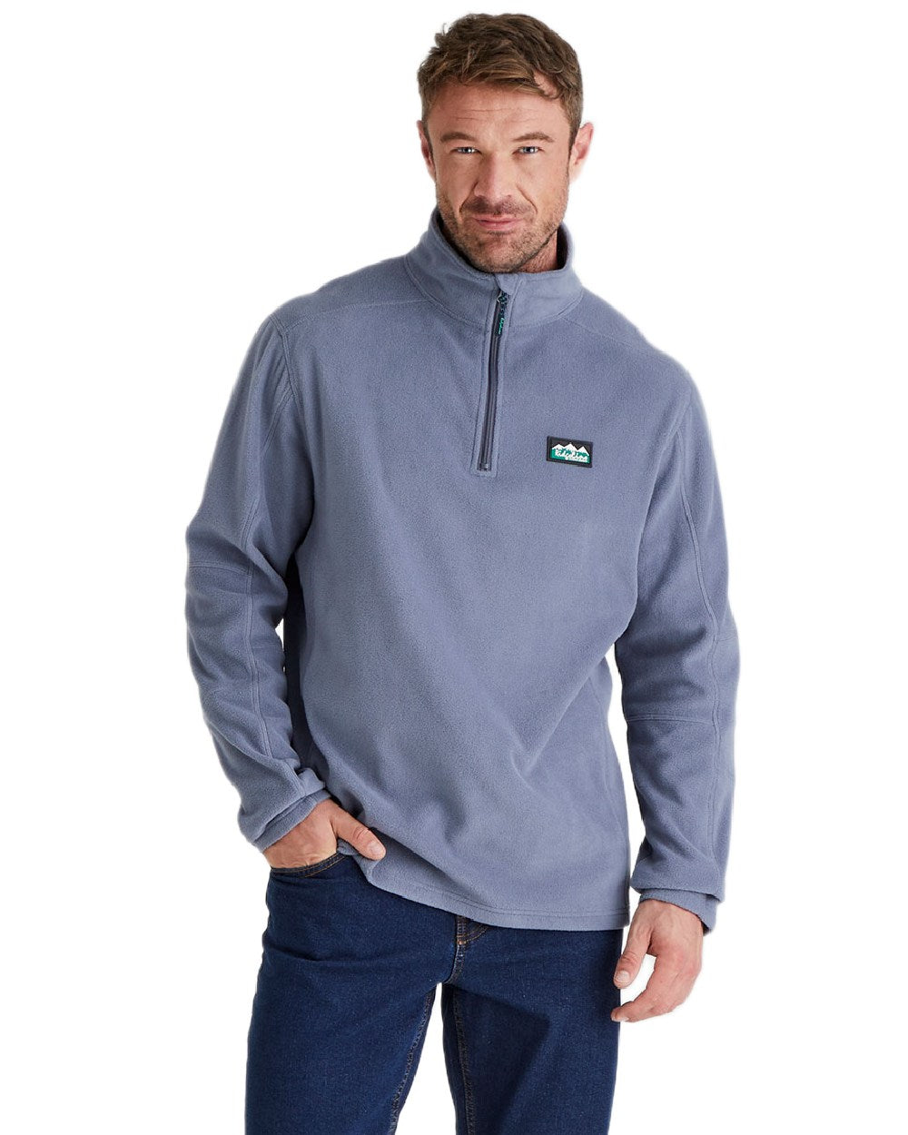 Storm Coloured Ridgeline Narvik Fleece on white background #colour_storm