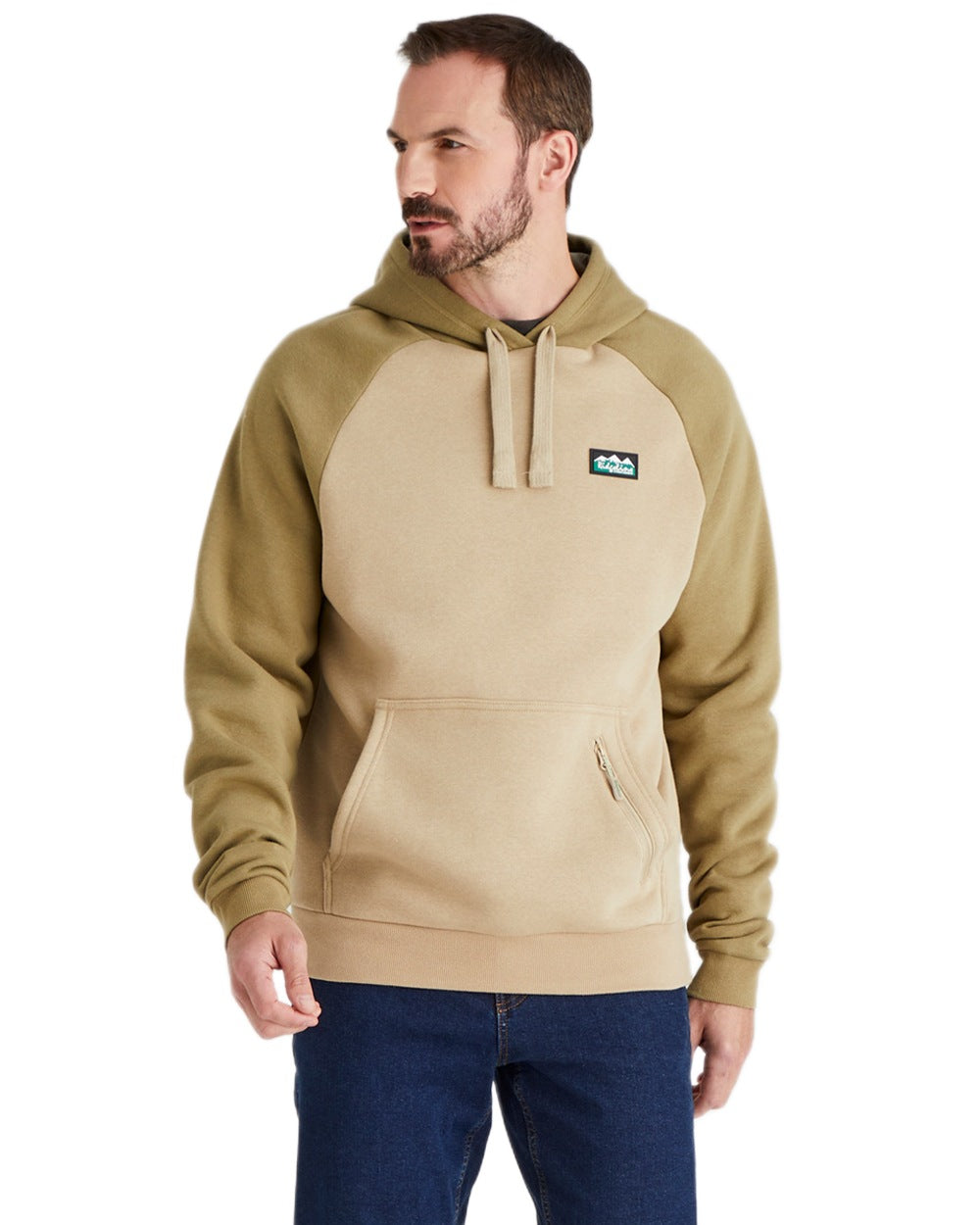 Teak Coloured Ridgeline North Island Hoodie on white background #colour_teak