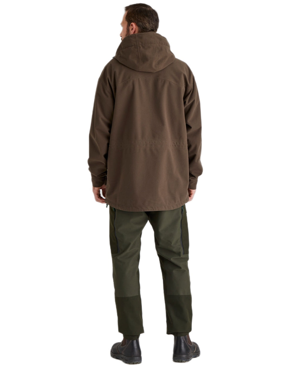 Bark coloured Ridgeline Torrent Waterproof Jacket on white background #colour_bark