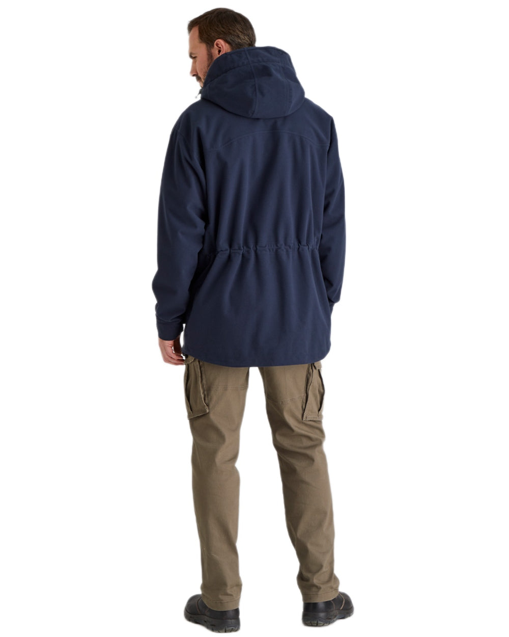 Navy coloured Ridgeline Torrent Waterproof Jacket on white background #colour_navy