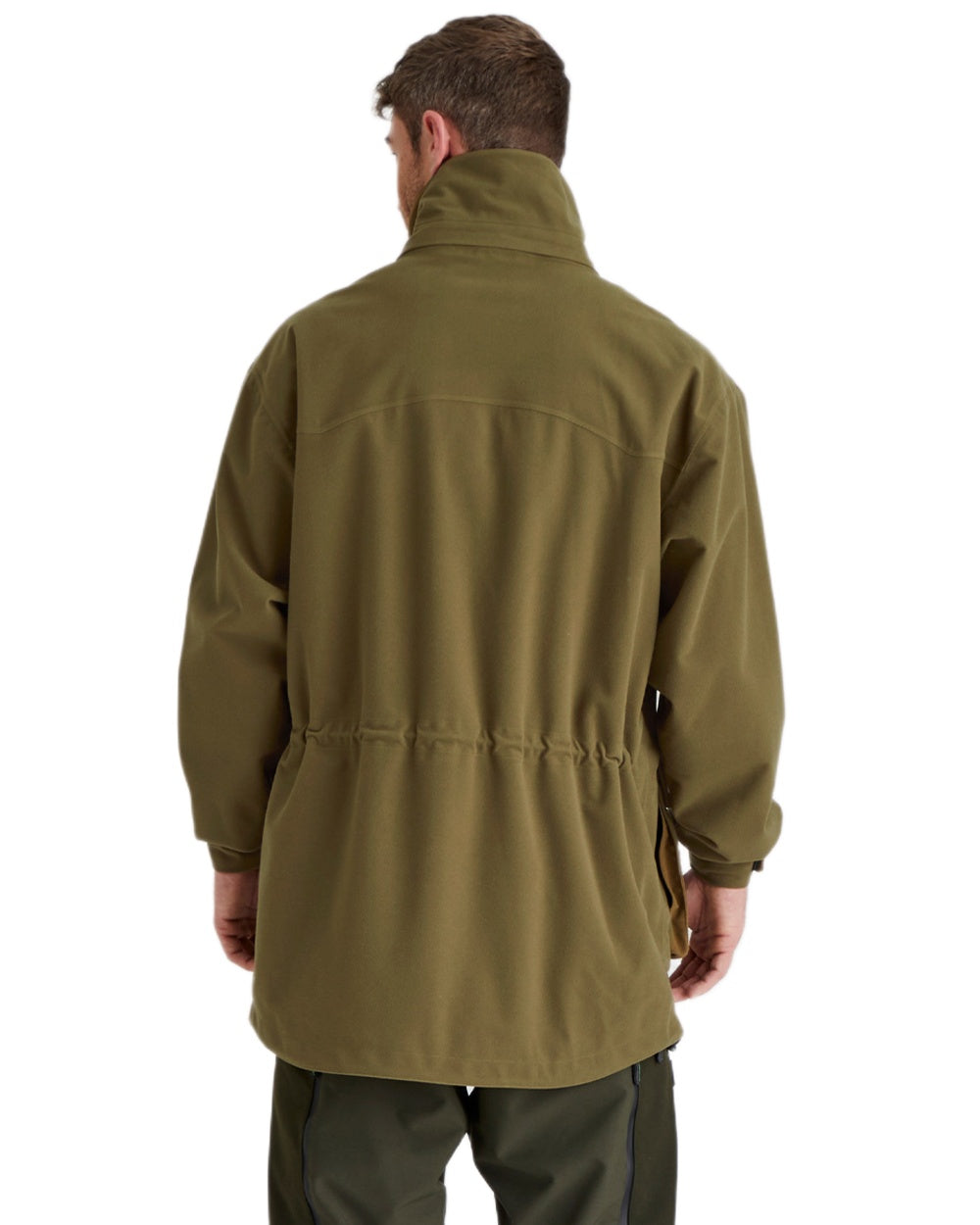Teak coloured Ridgeline Torrent Waterproof Jacket on white background #colour_teak
