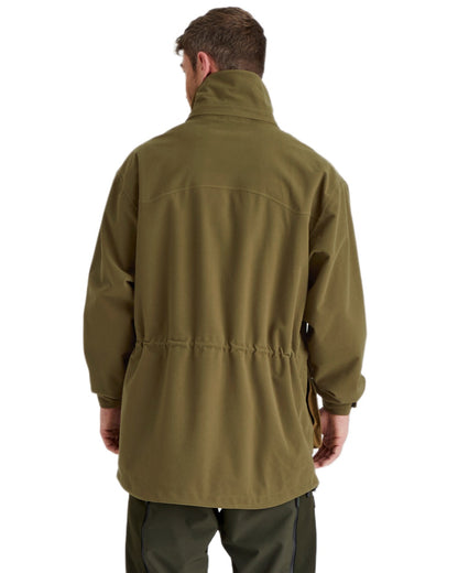Teak coloured Ridgeline Torrent Waterproof Jacket on white background #colour_teak