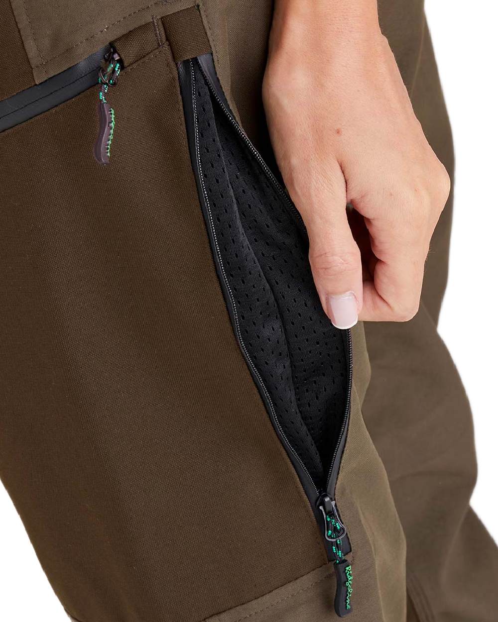 Bark coloured Ridgeline Womens Cambrian Trousers on white background #colour_bark