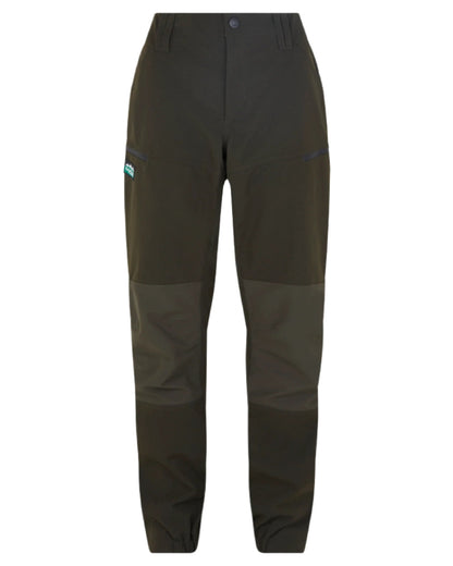 Deep Forest coloured Ridgeline Womens Cambrian Trousers on white background #colour_deep-forest