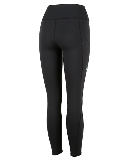 Black coloured Ridgeline Womens Infinity Leggings on white background #colour_black