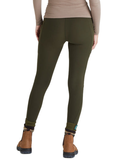 Deep Forest coloured Ridgeline Womens Infinity Leggings on white background #colour_deep-forest