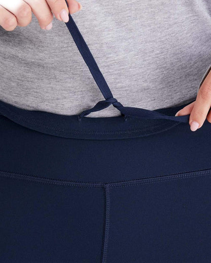 Navy coloured Ridgeline Womens Infinity Leggings on white background #colour_navy