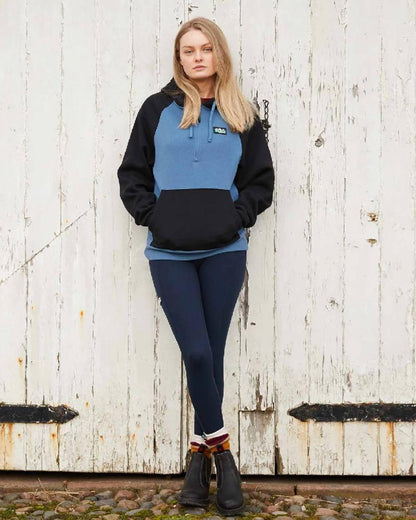 Navy coloured Ridgeline Womens Infinity Leggings on stable background #colour_navy