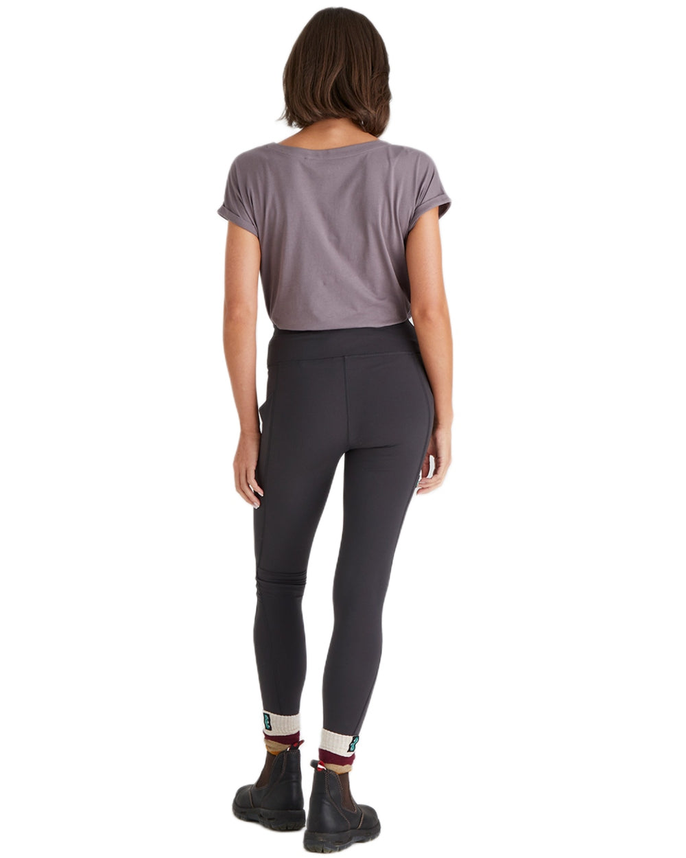 Shale coloured Ridgeline Womens Infinity Leggings on white background #colour_shale