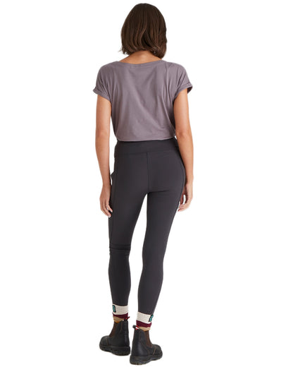 Shale coloured Ridgeline Womens Infinity Leggings on white background #colour_shale