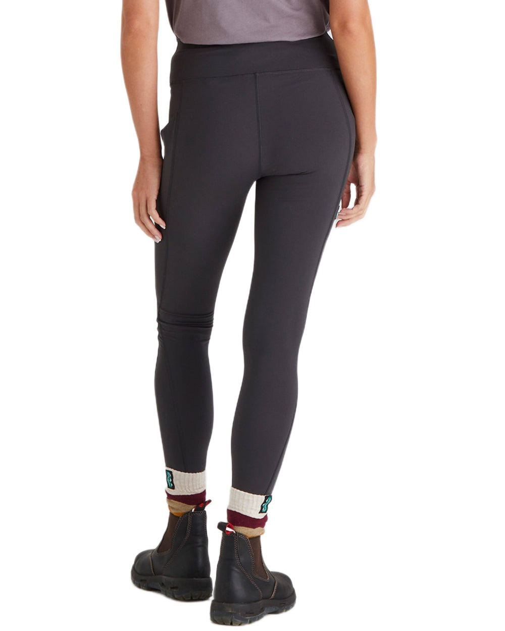 Shale coloured Ridgeline Womens Infinity Leggings on white background #colour_shale