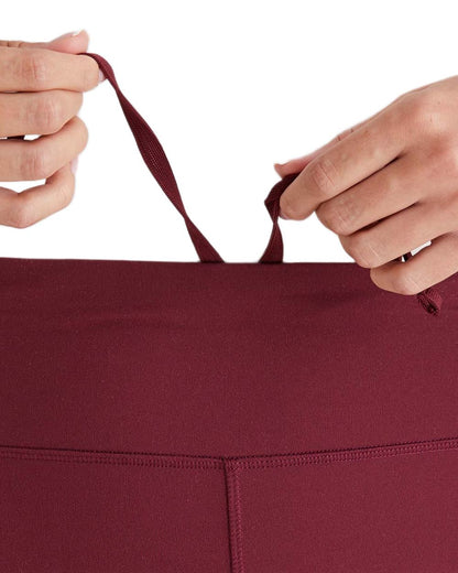 Winter Berry Coloured Ridgeline Womens Infinity Leggings On A White Background #colour_winter-berry