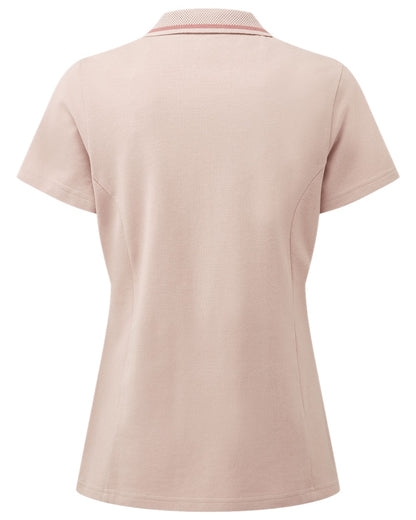 Blush Coloured Ridgeline Womens Kilworth Polo Shirt on white background #colour_blush