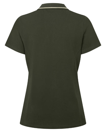 Deep Forest coloured Ridgeline Womens Kilworth Polo Shirt on white background #colour_deep-forest