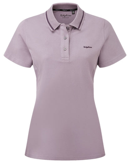 Lilac Coloured Ridgeline Womens Kilworth Polo Shirt on white background #colour_lilac