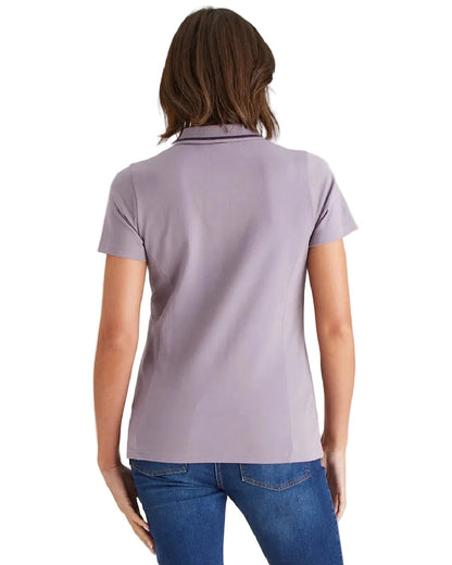 Lilac Coloured Ridgeline Womens Kilworth Polo Shirt on white background #colour_lilac