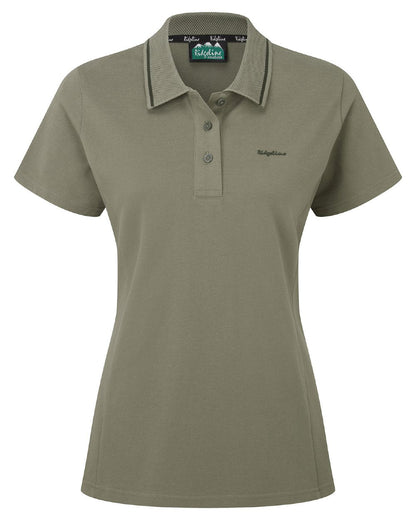 Smokey Olive coloured Ridgeline Womens Kilworth Polo Shirt on white background #colour_smokey-olive