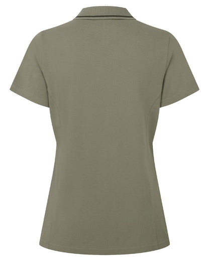 Smokey Olive coloured Ridgeline Womens Kilworth Polo Shirt on white background #colour_smokey-olive