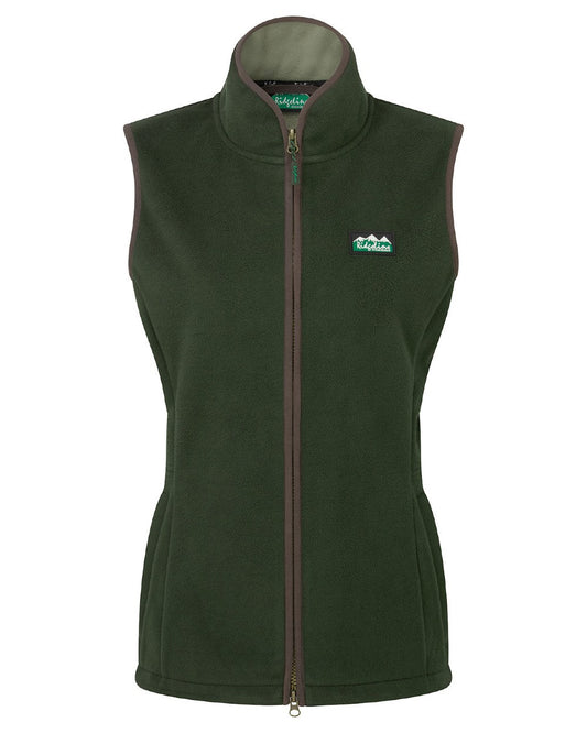 Deep Forest coloured Ridgeline Womens Kodiak Gilet on white background #colour_deep-forest