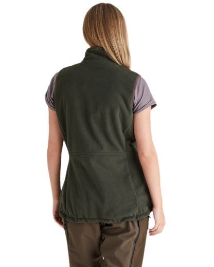 Deep Forest coloured Ridgeline Womens Kodiak Gilet on white background #colour_deep-forest