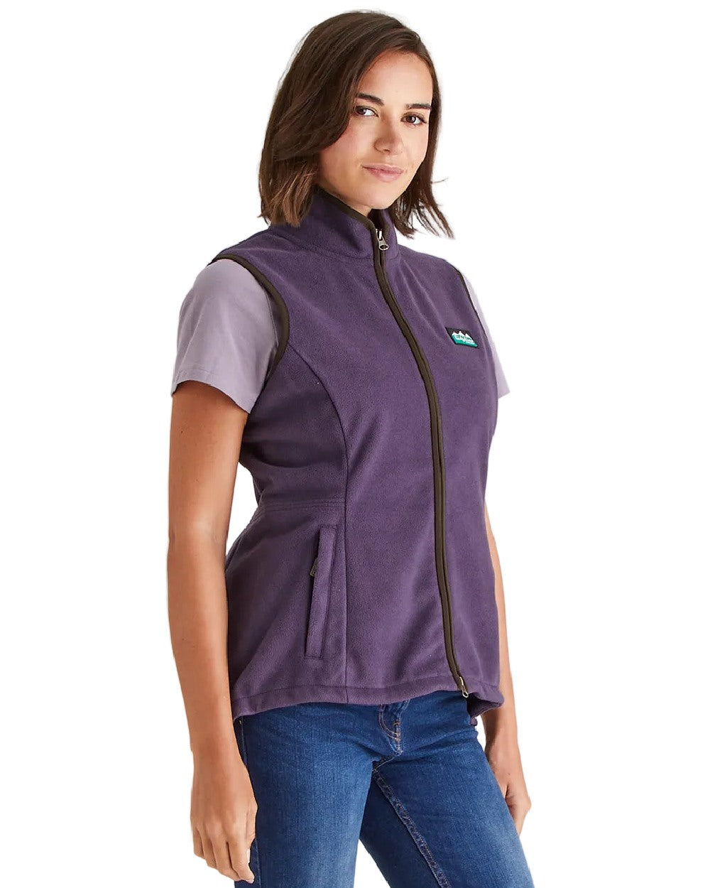 Nightshade Coloured Ridgeline Womens Kodiak Gilet on white background #colour_nightshade