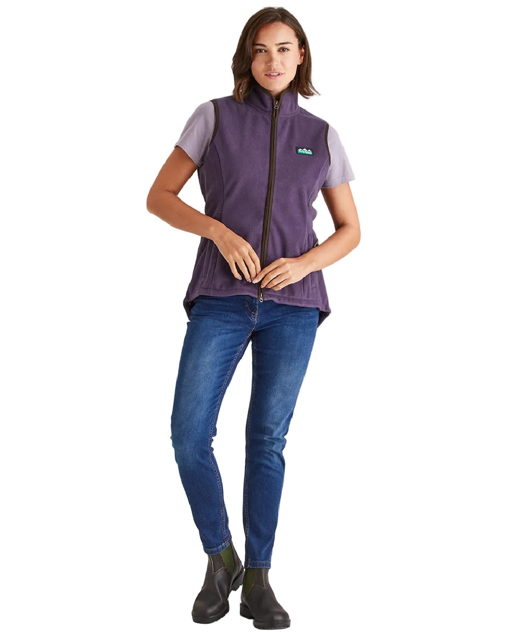 Nightshade Coloured Ridgeline Womens Kodiak Gilet on white background #colour_nightshade