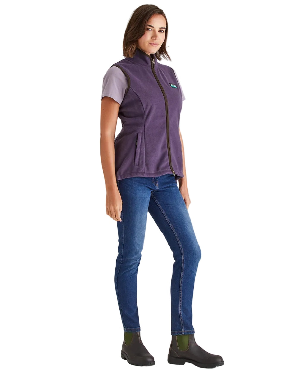 Nightshade Coloured Ridgeline Womens Kodiak Gilet on white background #colour_nightshade