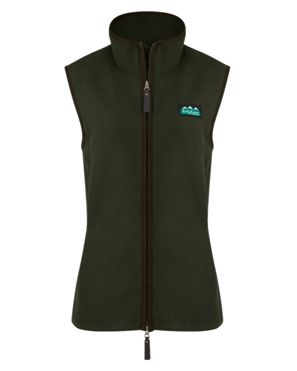 Deep Forest coloured Ridgeline Womens Monarch Gilet on white background #colour_deep-forest