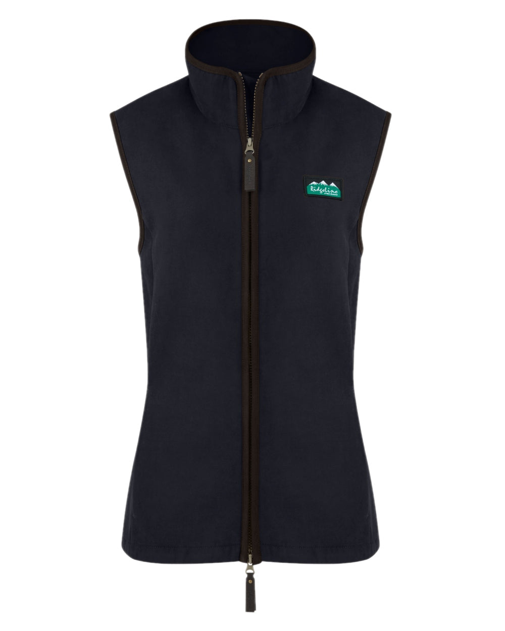 Navy coloured Ridgeline Womens Monarch Gilet on white background #colour_navy