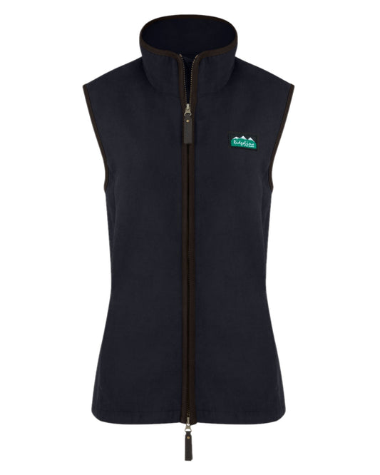 Navy coloured Ridgeline Womens Monarch Gilet on white background #colour_navy