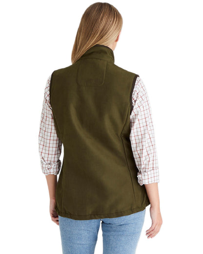 Teak coloured Ridgeline Womens Monarch Gilet on white background #colour_teak