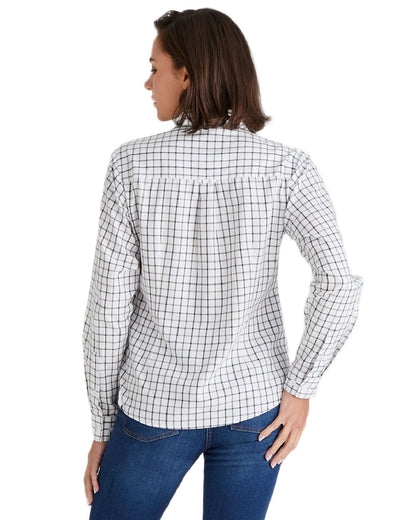 Deep Forest Smokey Olive coloured Ridgeline Womens Sedgebrook Shirt on white background #colour_deep-forest-smokey-olive