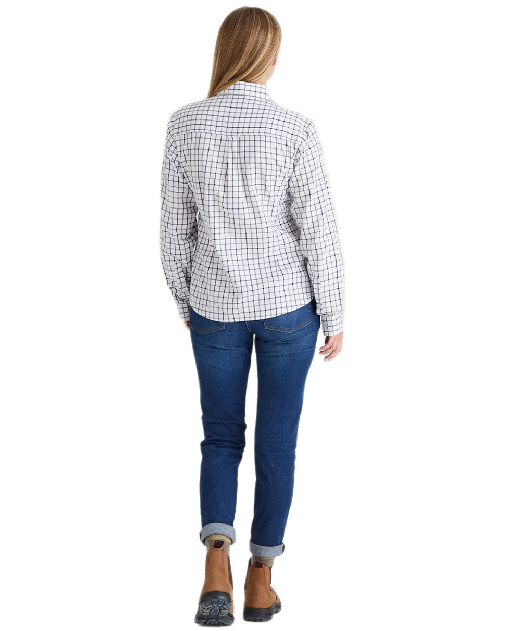 Navy Storm coloured Ridgeline Womens Sedgebrook Shirt on white background #colour_navy-storm