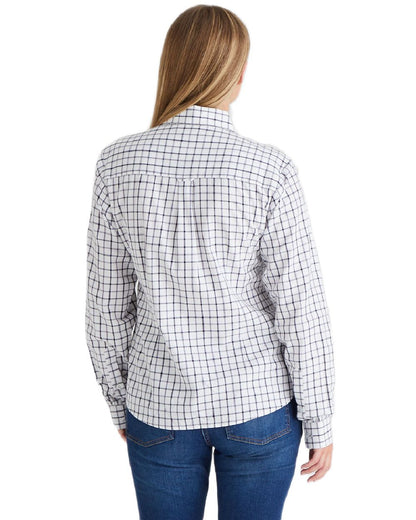 Navy Storm coloured Ridgeline Womens Sedgebrook Shirt on white background #colour_navy-storm