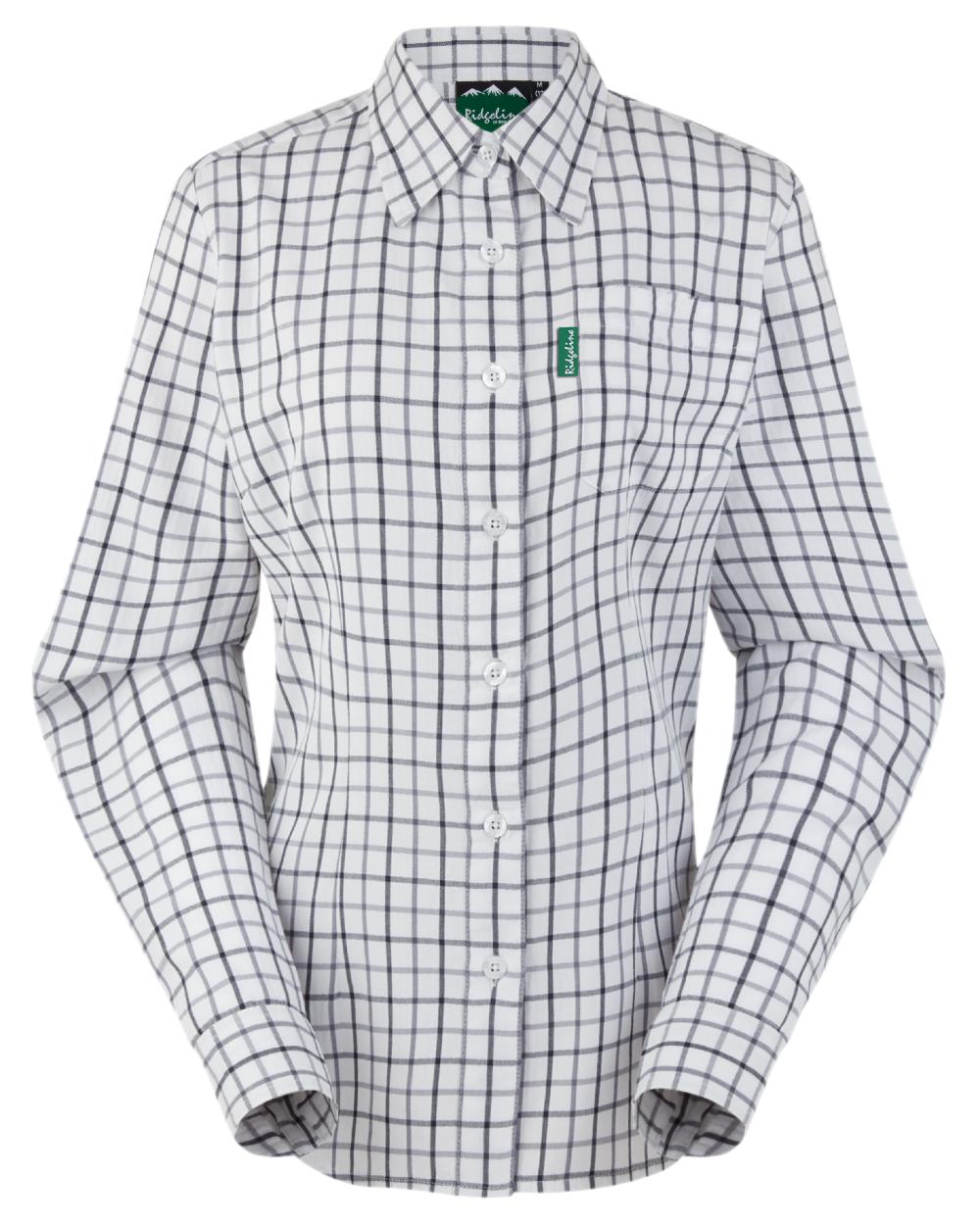 Navy Storm coloured Ridgeline Womens Sedgebrook Shirt on white background #colour_navy-storm