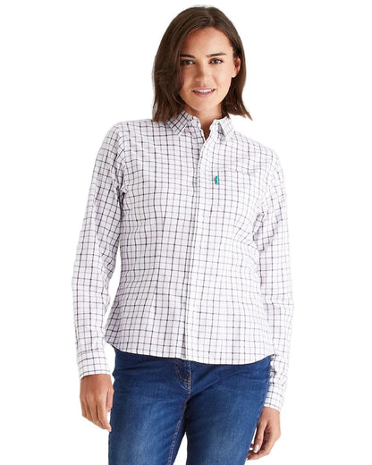 Nightshade Lilac Coloured Ridgeline Womens Sedgebrook Shirt on white background #colour_nightshade-lilac