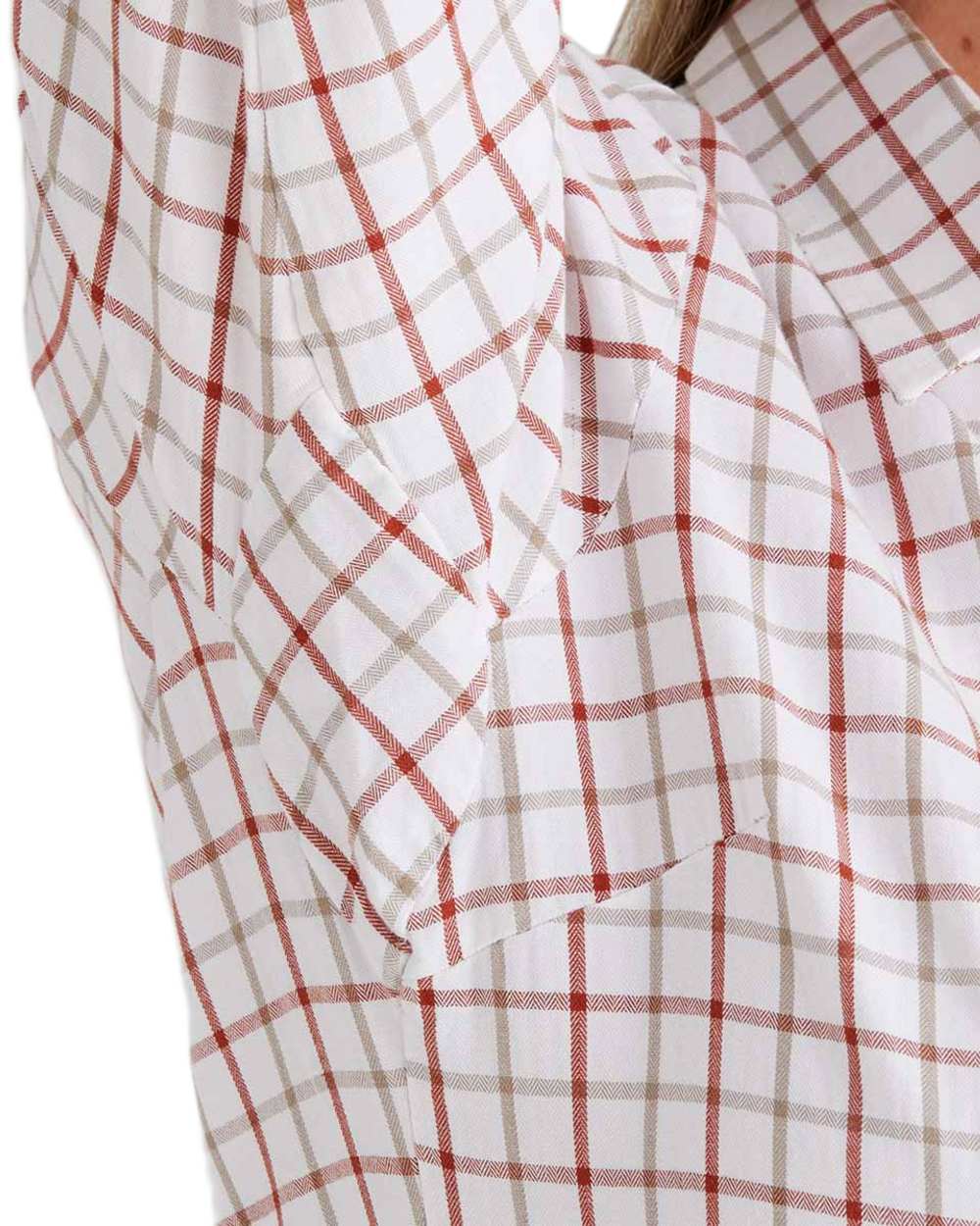 Russet Roasted Cashew coloured Ridgeline Womens Sedgebrook Shirt on white background #colour_russet-roasted-cashew